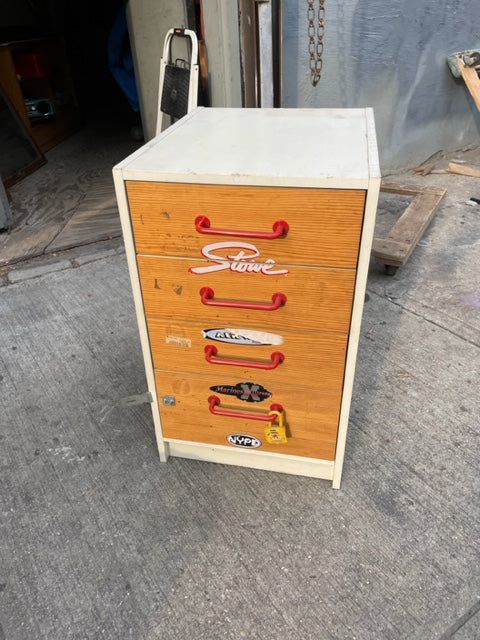 Wood file cabinet 16x20x27" tall