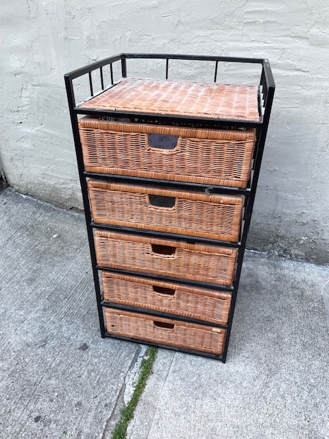 Wicker drawers storage 18x16x36" tall