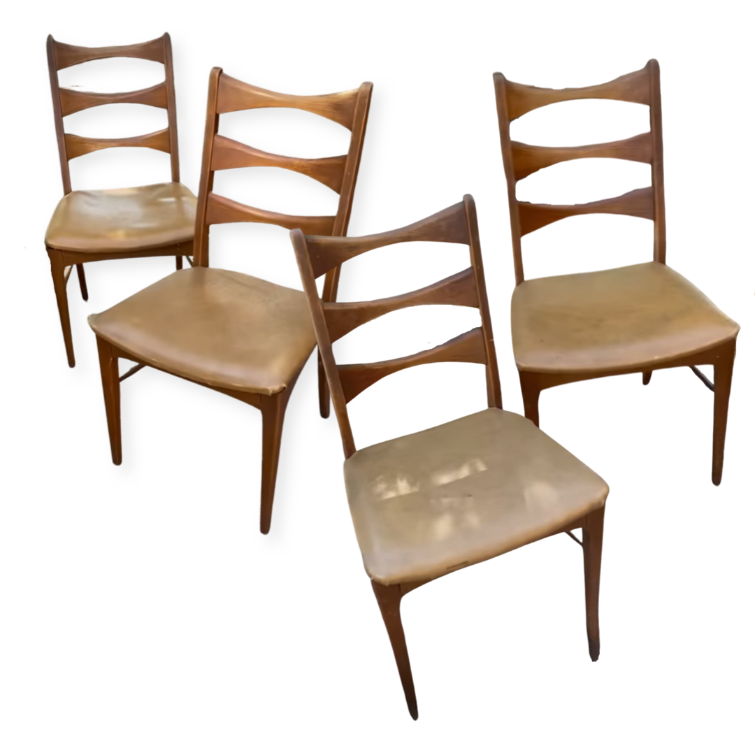 Set of 4 Lane Rhythm Bow Tie Back Dining Chairs (Table Sold Separately)