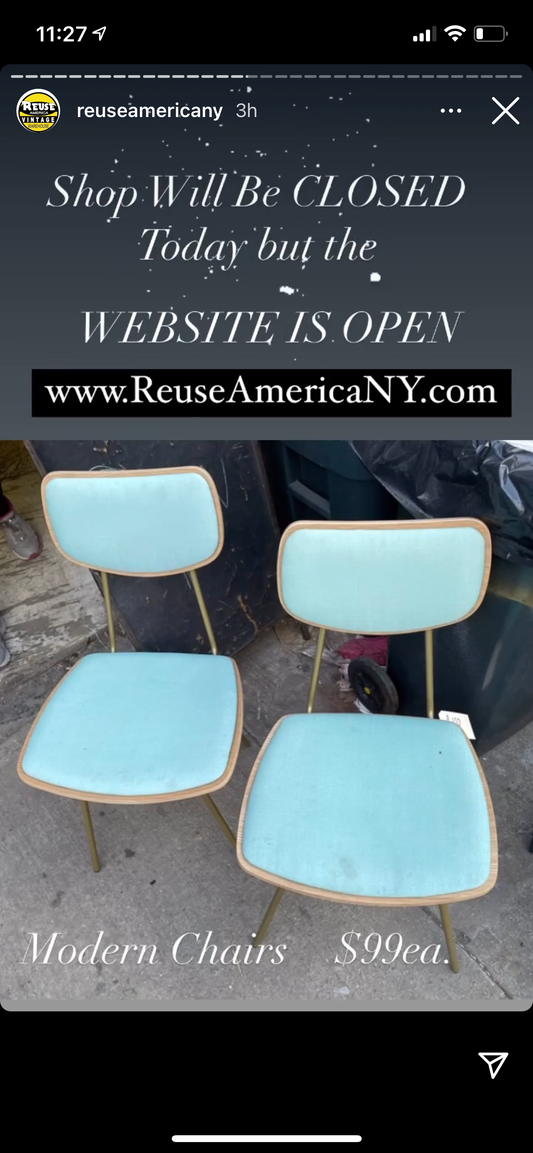 Modern Mint Green & Gold Dining Chair