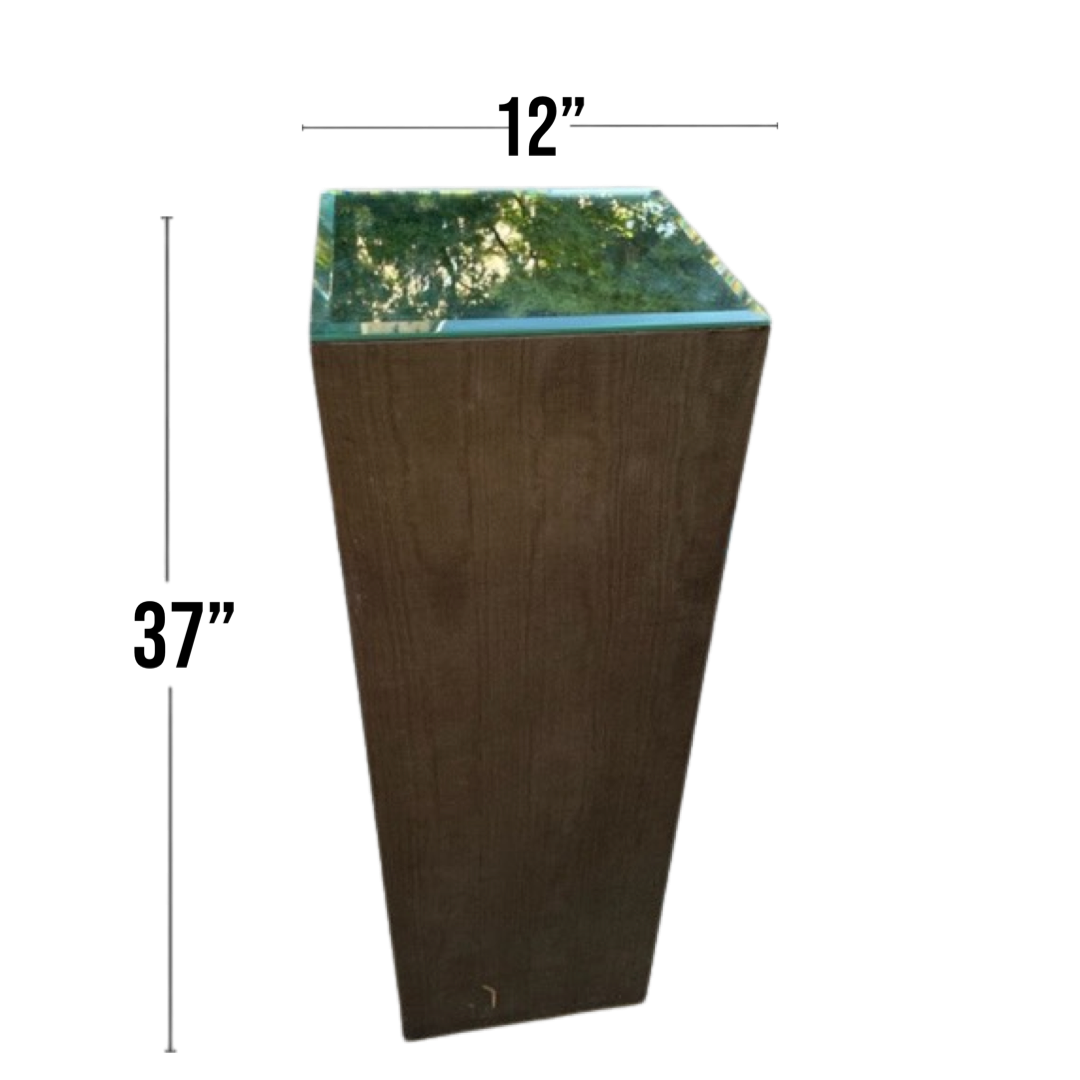 Mirrored Top Postmodern Art Pedestal – Anthony