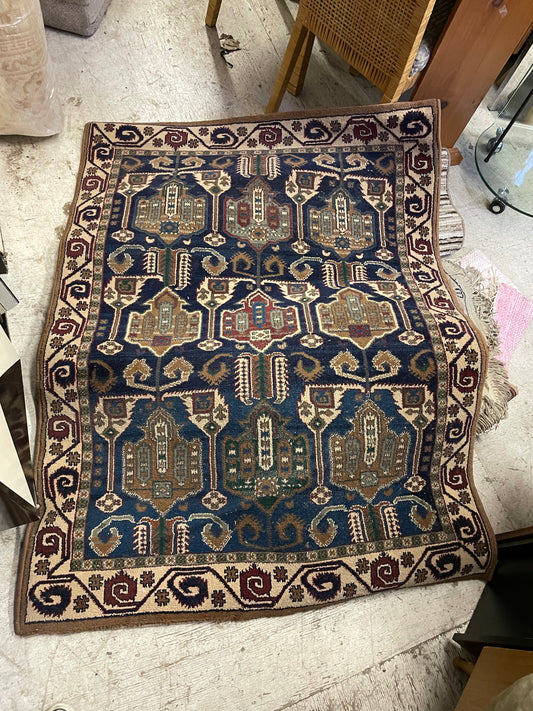 Egyptian Tut Bengola Blue Rug 4x6’