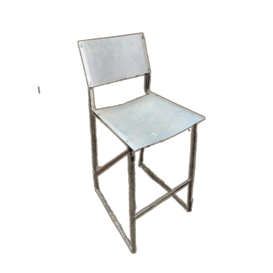 Single Vintage Italian Metal Bar Stool