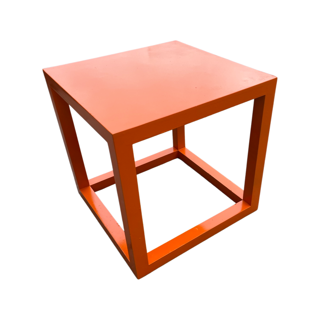 Orange High Gloss Painted Jonathan Adler Cube