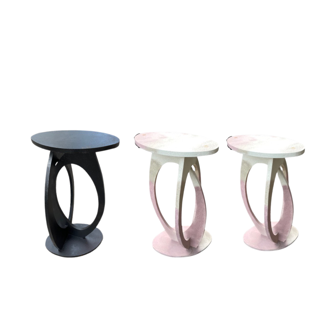 Postmodern Sculptural Ellipses Art Pedestals (Multiple Available Priced Individually)