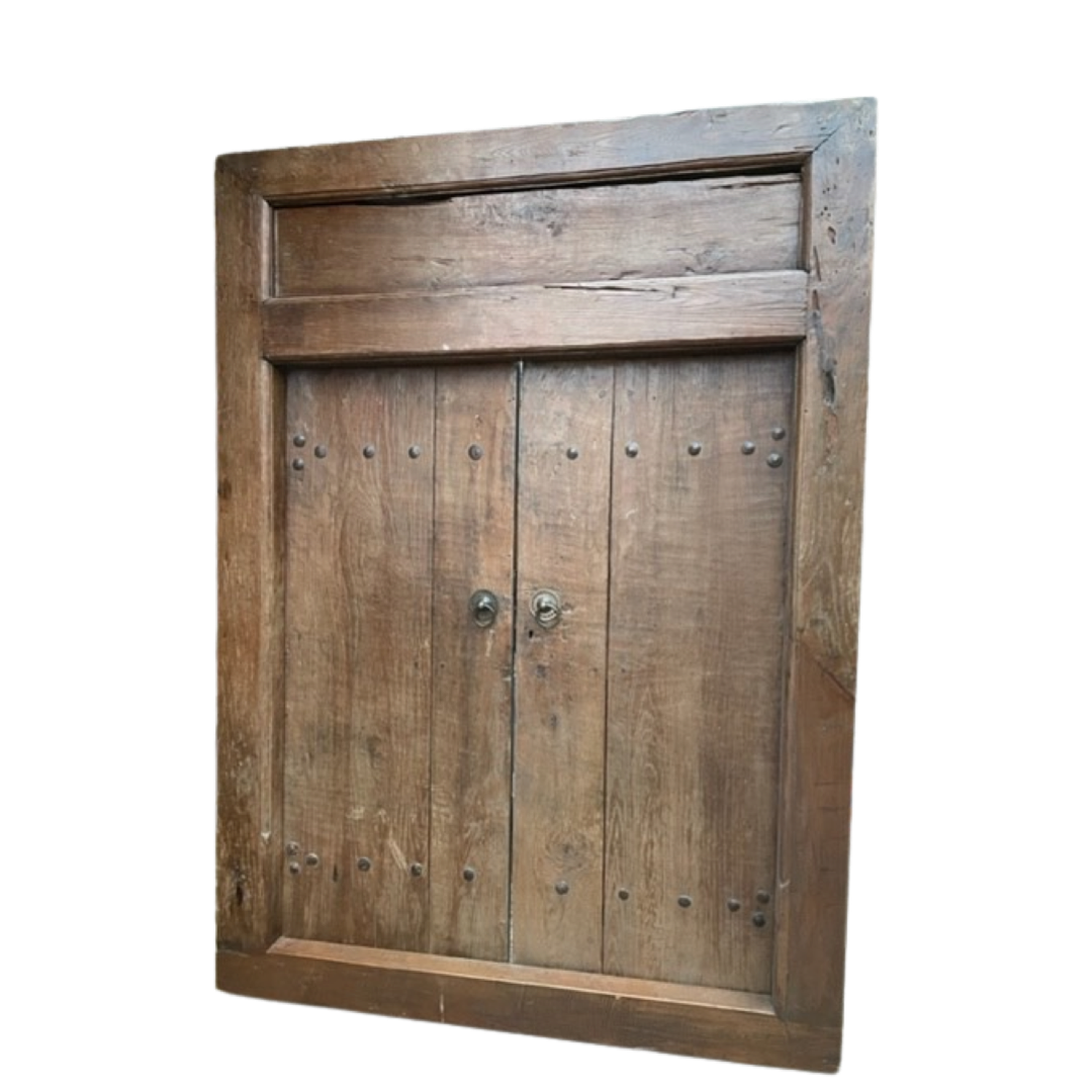 Architectural Ancient Wood Double Door