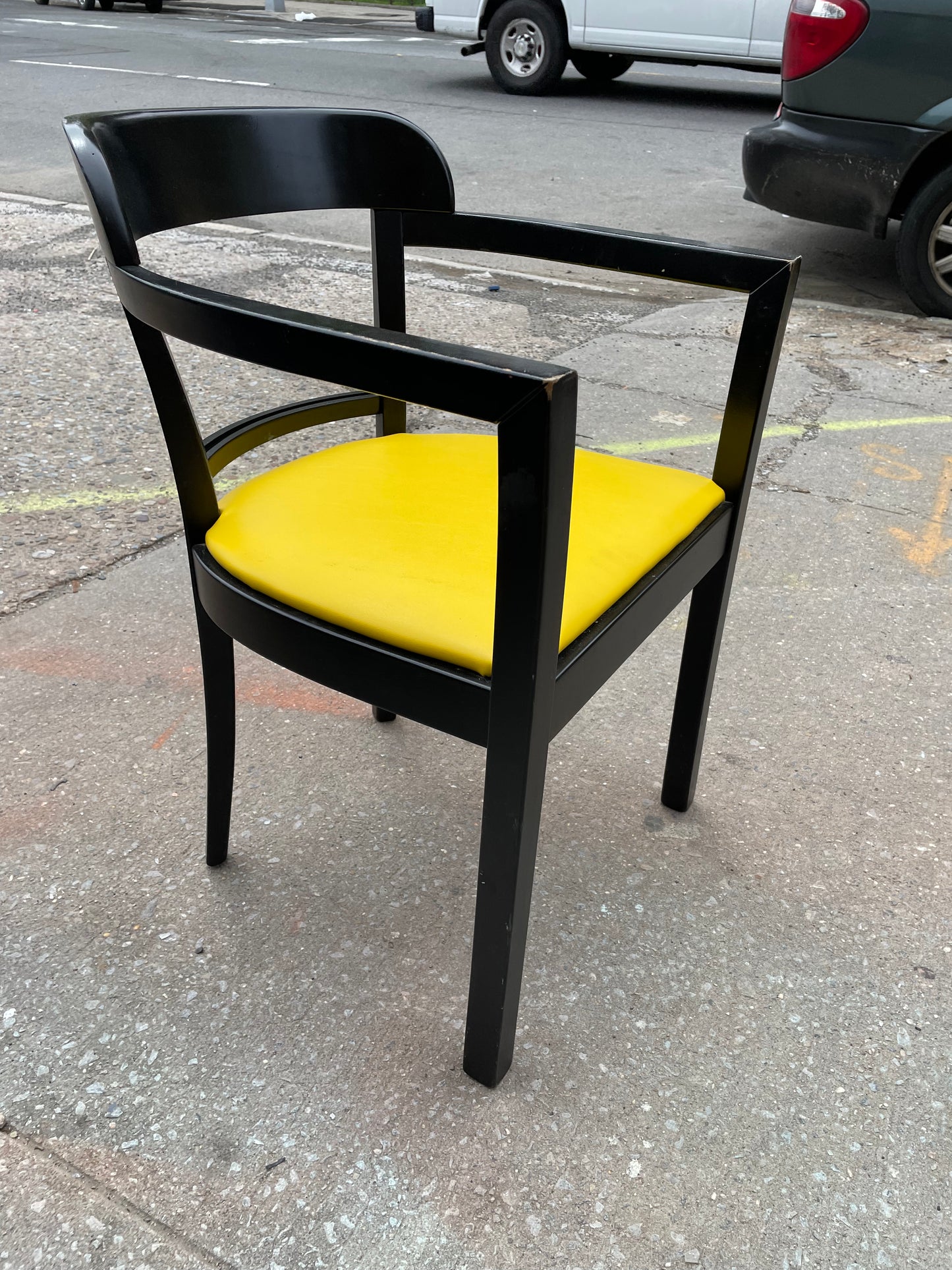 Pairs of Vintage Ikea Black Lacquer Dining Chairs