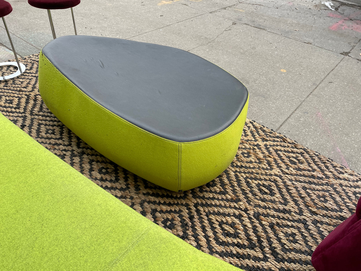 Modern Patricia Uriquiola for Moroso Fjord Stone Footstool or Coffee Table