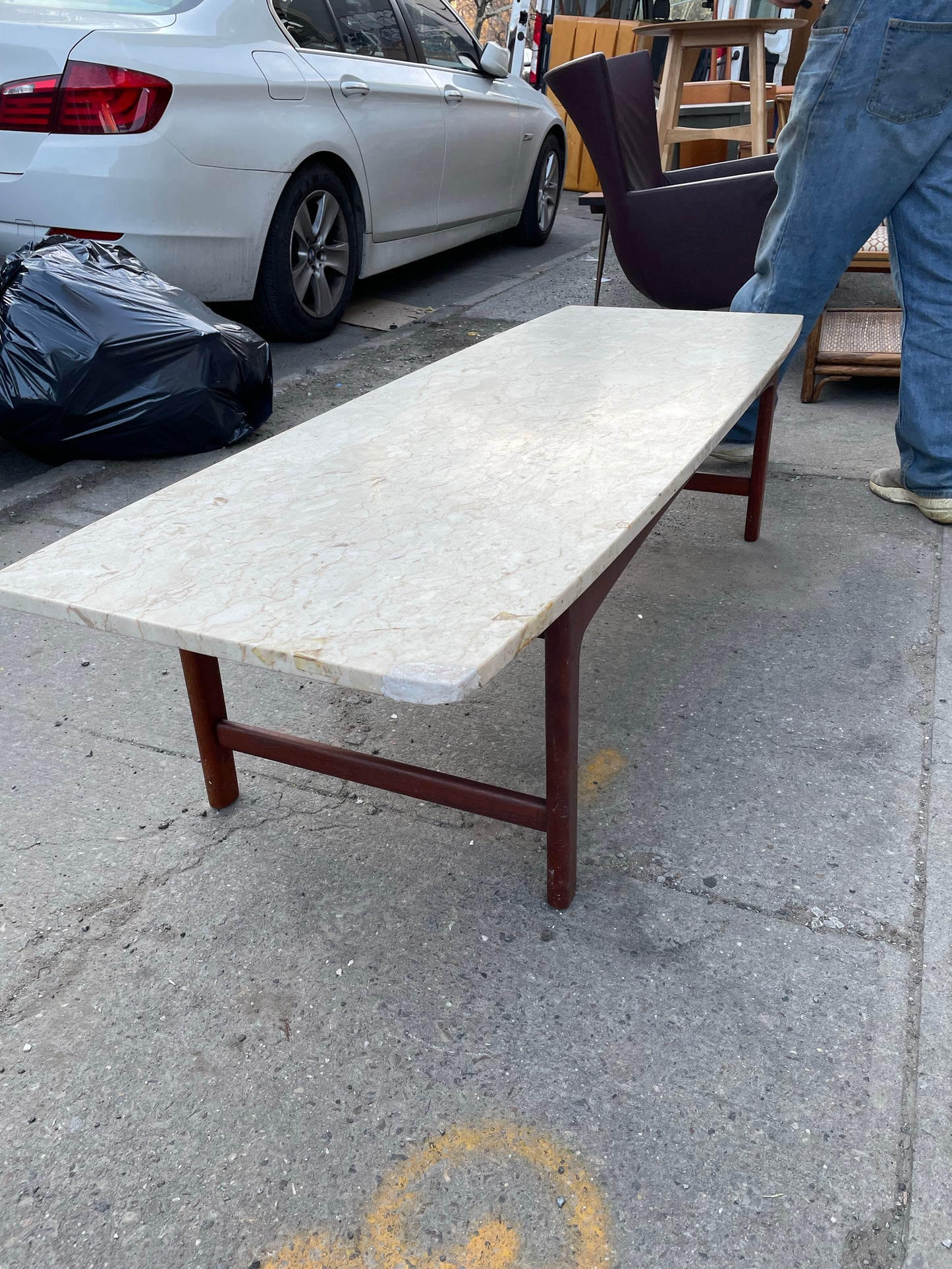 Folke Ohlsson for DUX Travertine Coffee Table