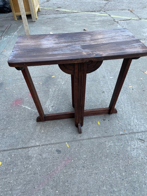 Avocado Green Painted Art Deco Small Side Table