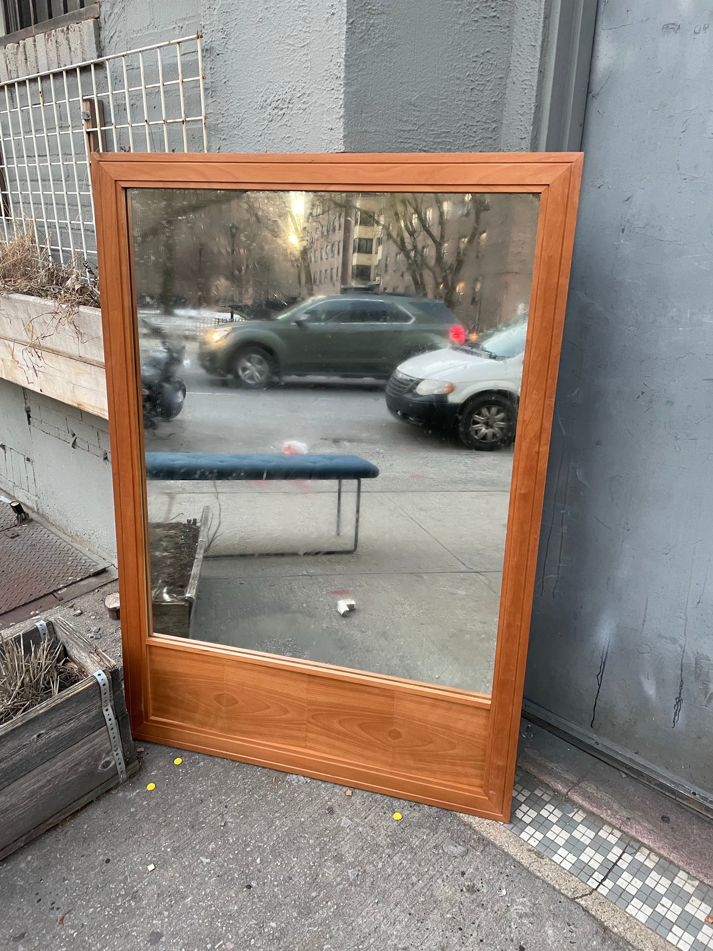 Wood Framed Large Panel Mirrors 37x54” Tall