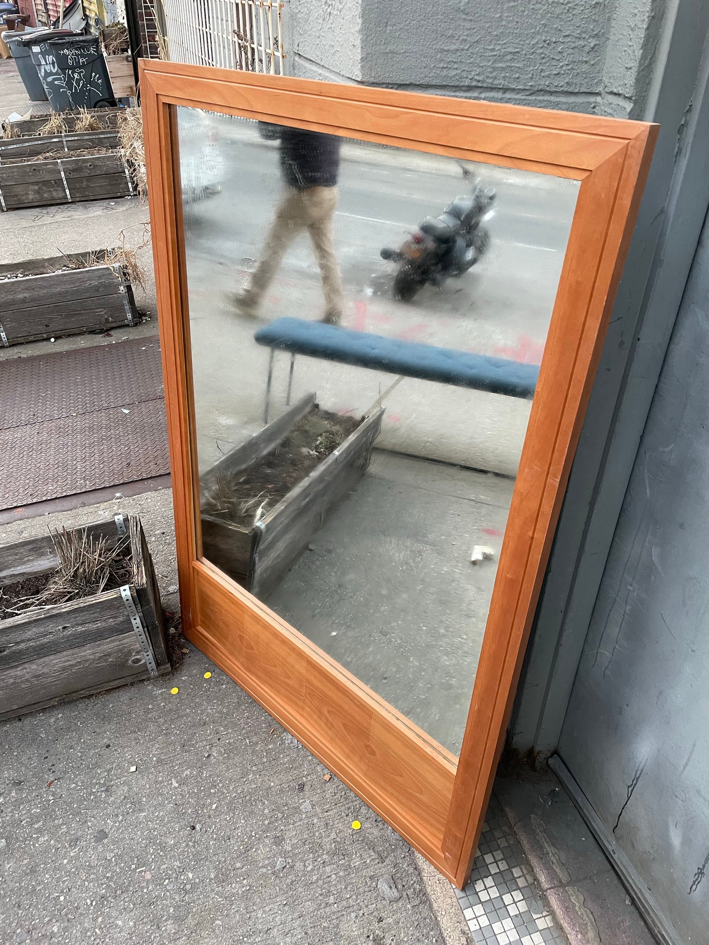 Wood Framed Large Panel Mirrors 37x54” Tall