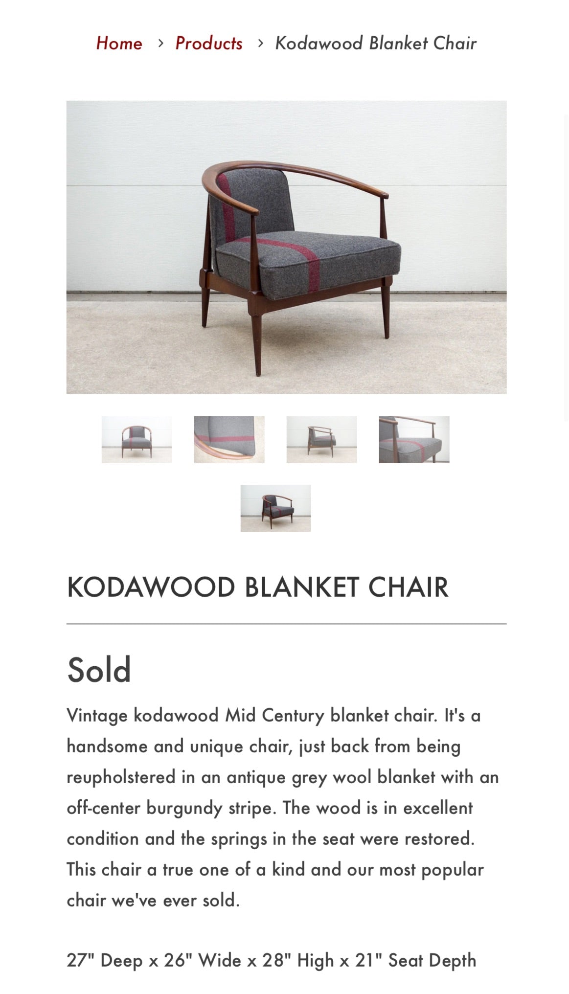 Kodawood Sculptural Arm Chair