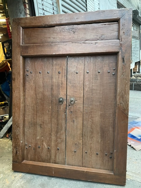 Architectural Ancient Wood Double Door