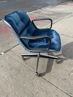 KNOLL VELVET DESK CHAIR