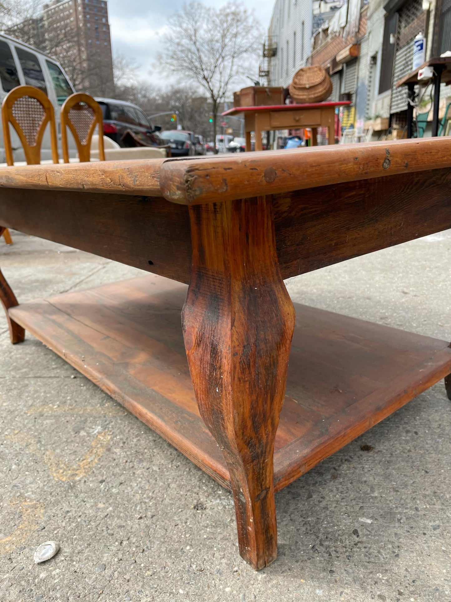 Rustic Solid Reclaimed Wood Large Coffee Table