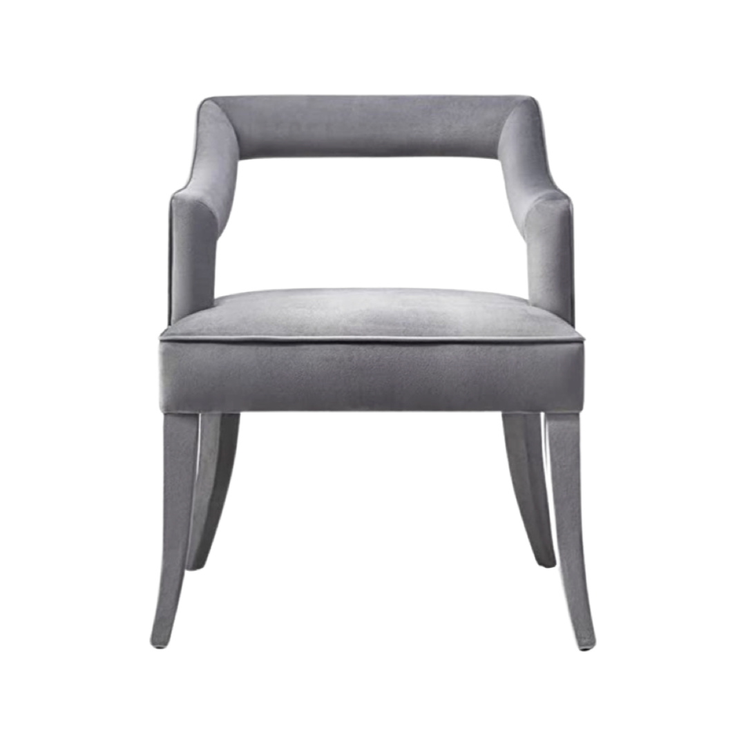 TOV Furniture Tiffany Modern Upholstered Dining Room Chairs, Gray (Priced Individually)