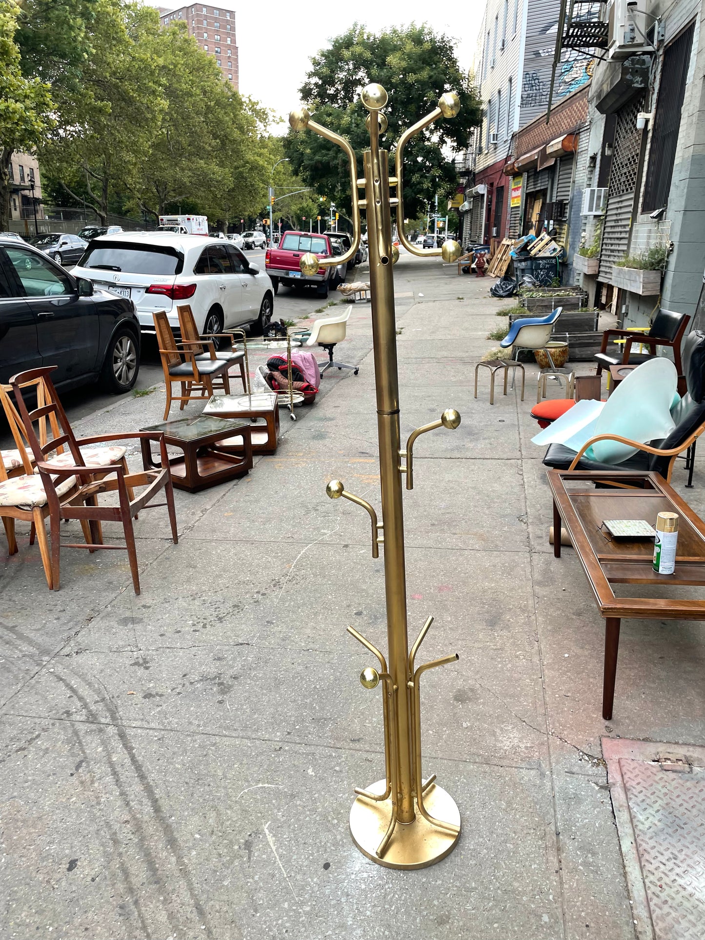 Vintage Brass Sputnik Coat Stand, 1980s