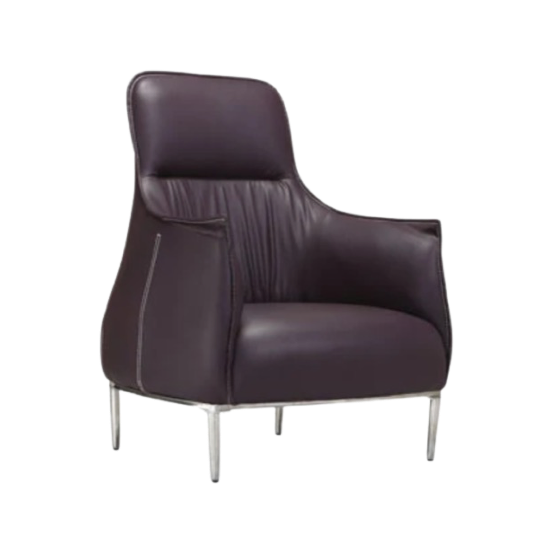 Ceets Court Chairs in Plum Leatherette Lounge Chairs