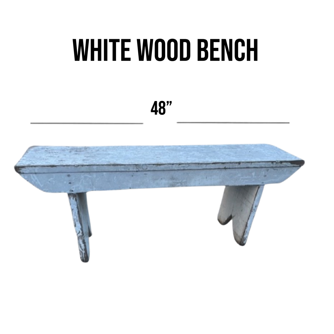 Vintage Solid Wood Handmade Wood Benches (Priced Individually)