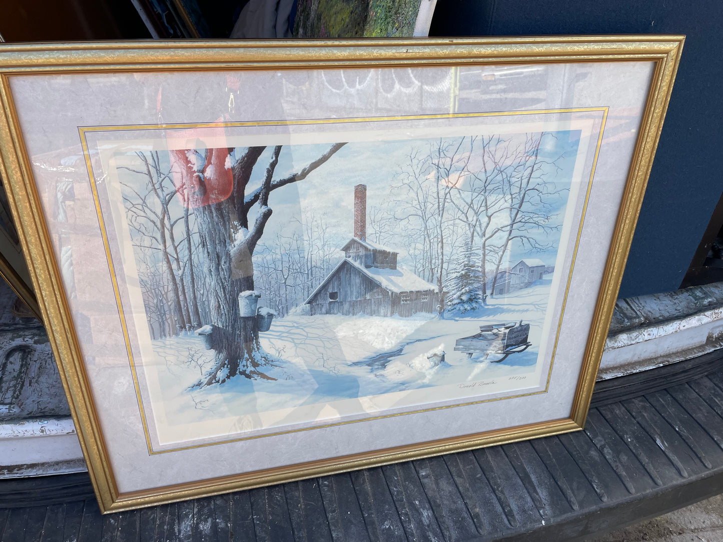 Framed Donald Boncela Print Snow Landscape