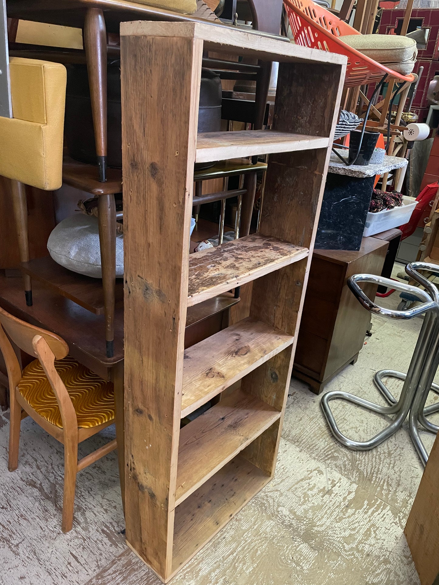 Reclaimed Wood Open Bookcase