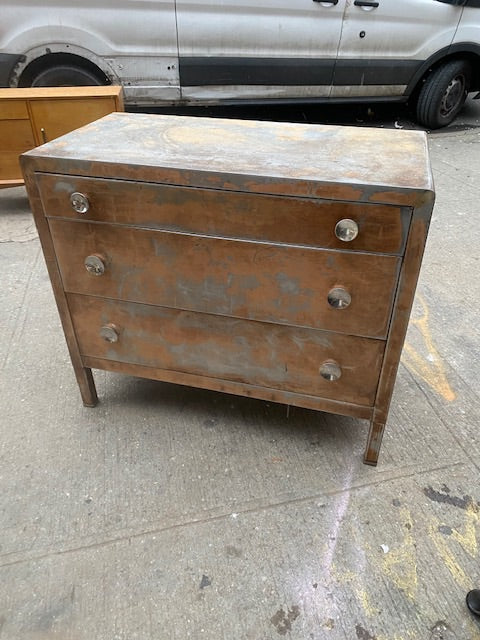 Rare Distressed Metal Dresser