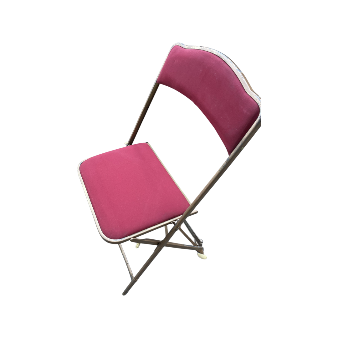 Pairs of Colorful Brass Folding Chairs