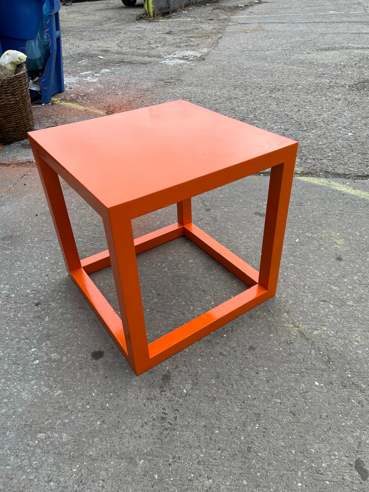 Orange High Gloss Painted Jonathan Adler Cube