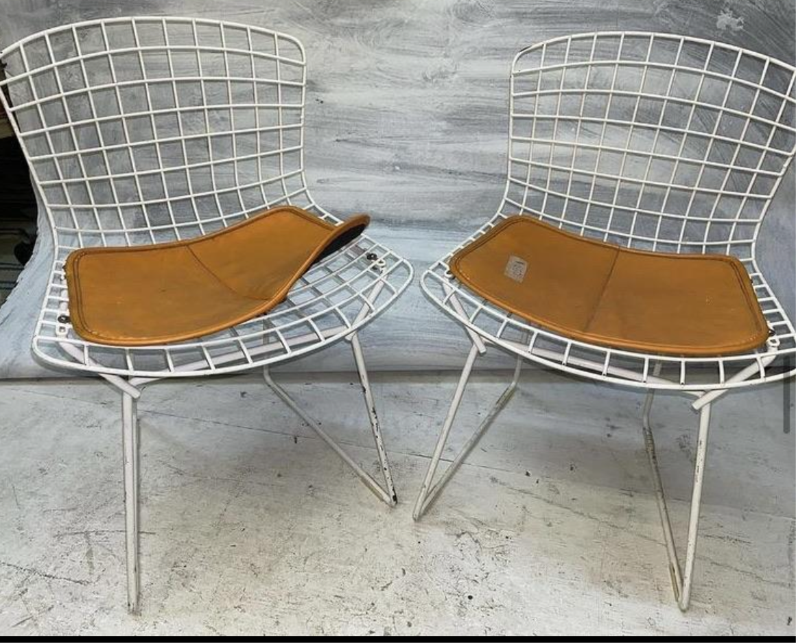 Bertoia Children’s Chairs (White and Orange)