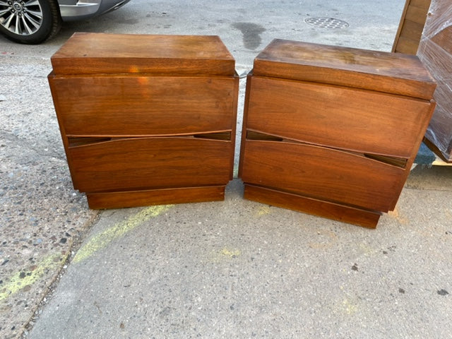 Pair of MCM Rounded Nightside Tables