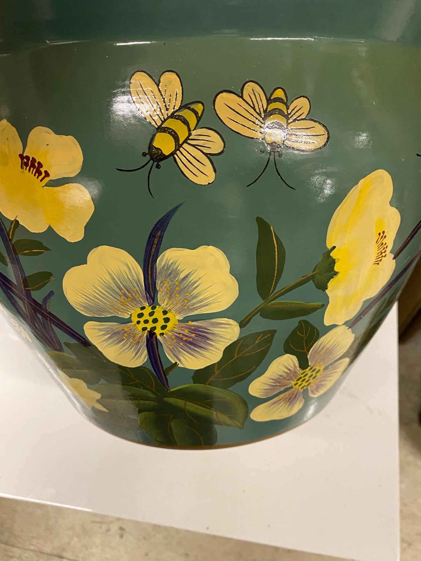 Vintage Spring Pottery Planter