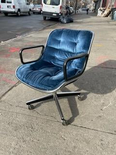 KNOLL VELVET DESK CHAIR