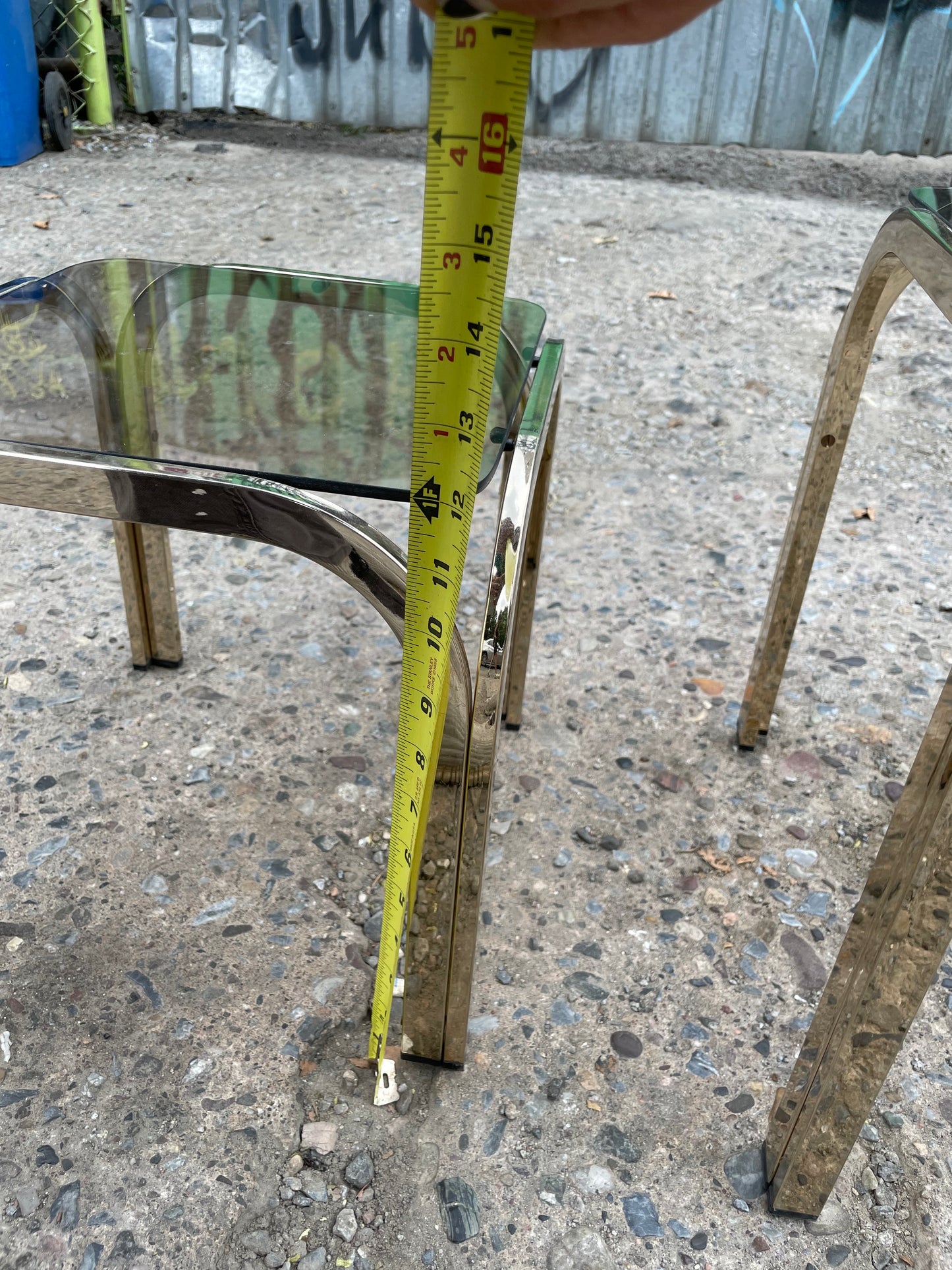 Small Chrome and Glass Nesting Tables in the Style of Marcel Breuer