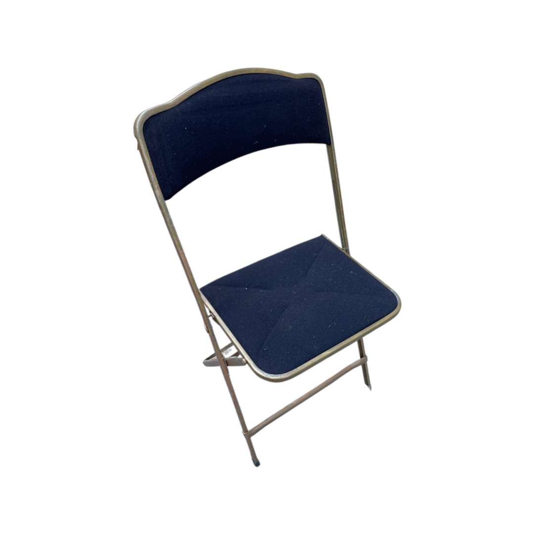 Pairs of Colorful Brass Folding Chairs