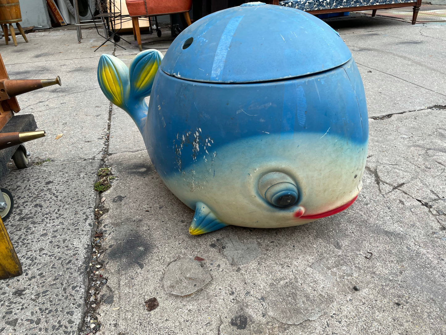 Vintage Jolly Whale Toy Chest