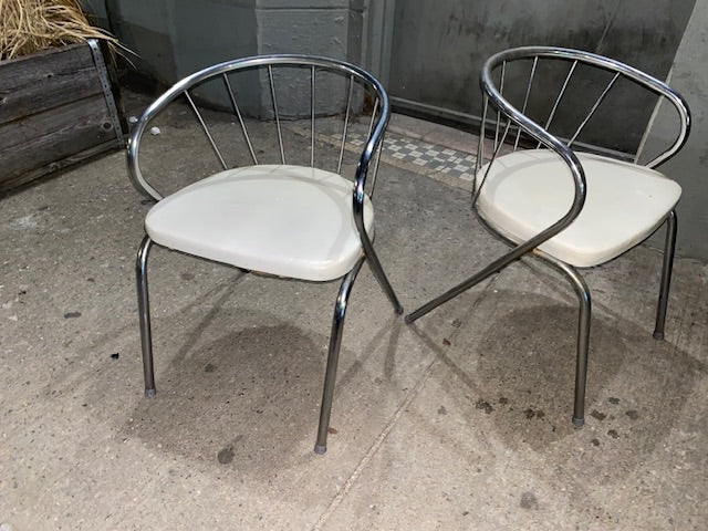 Pair of Designer MCM Chrome Kids Chairs