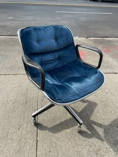 KNOLL VELVET DESK CHAIR