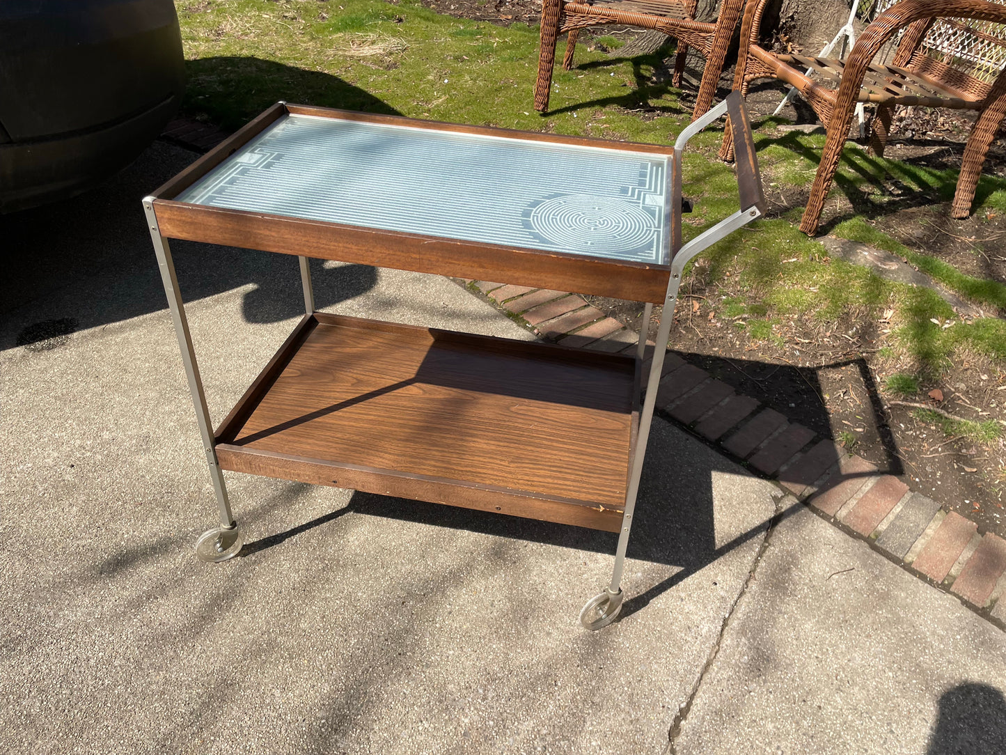 Mid Century Salton Bar Cart or Heating Tray