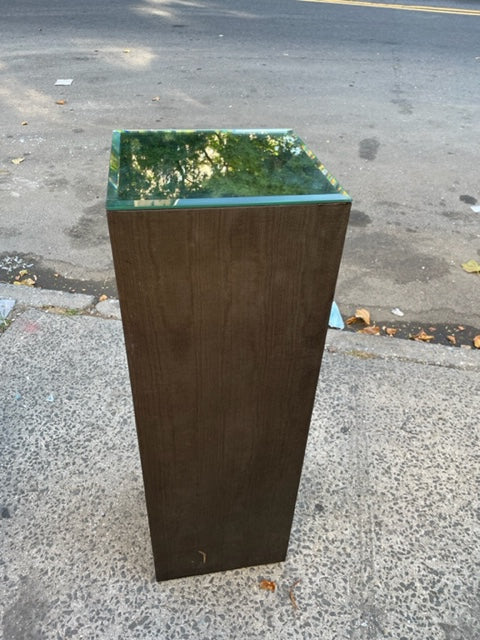 Mirrored Top Postmodern Art Pedestal – Anthony