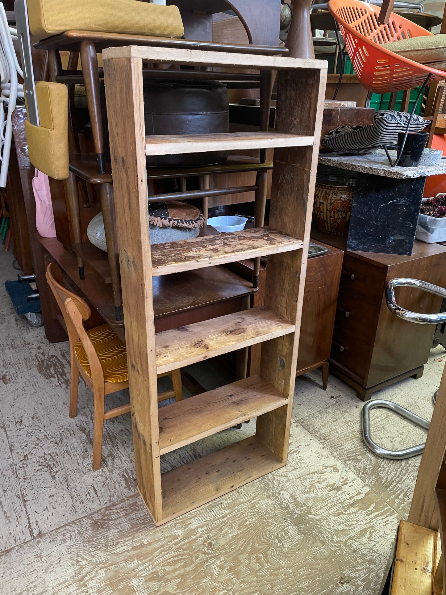 Reclaimed Wood Open Bookcase