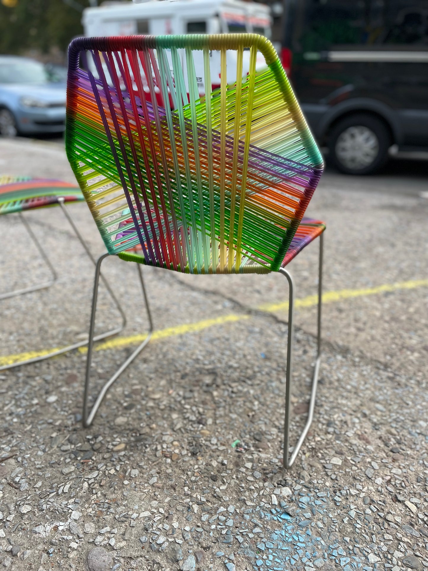 Pair of Multicolored Tropicalia Dining Chairs By Moroso