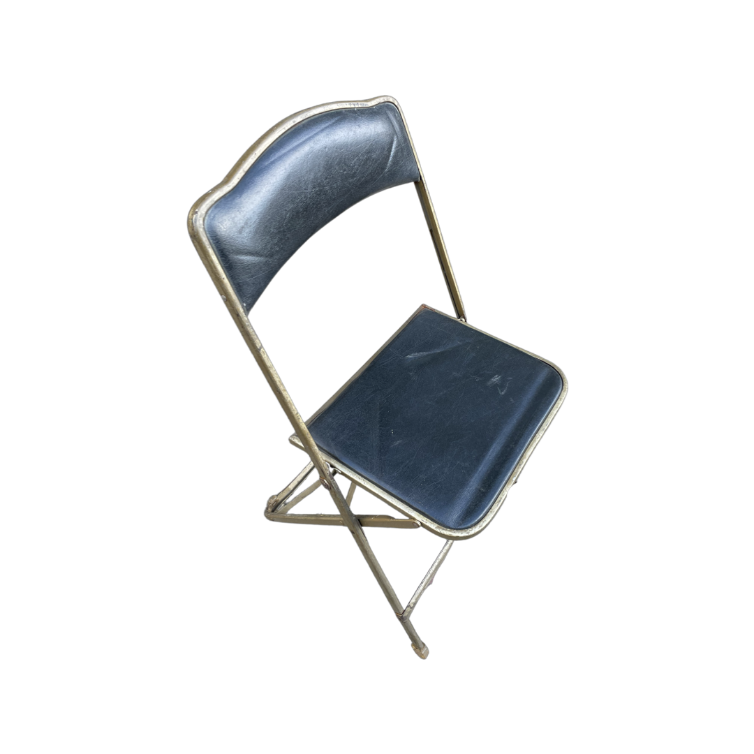 Pairs of Colorful Brass Folding Chairs