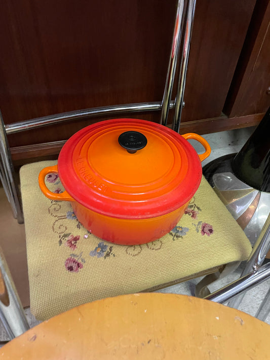 Orange Le Creuset Small Dutch Oven