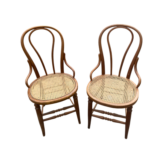 Thonet Bentwood Chairs with Handcaned Seats (Priced Individually)