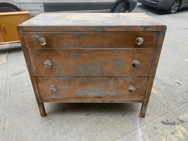 Rare Distressed Metal Dresser