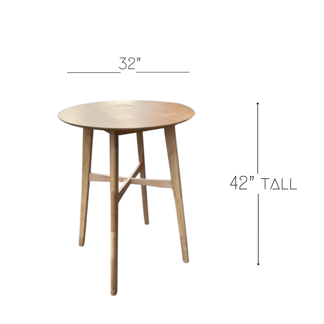 Set of 3 Cesca Style Bar Stools and Bar Height Dining Table Set (Table Included)