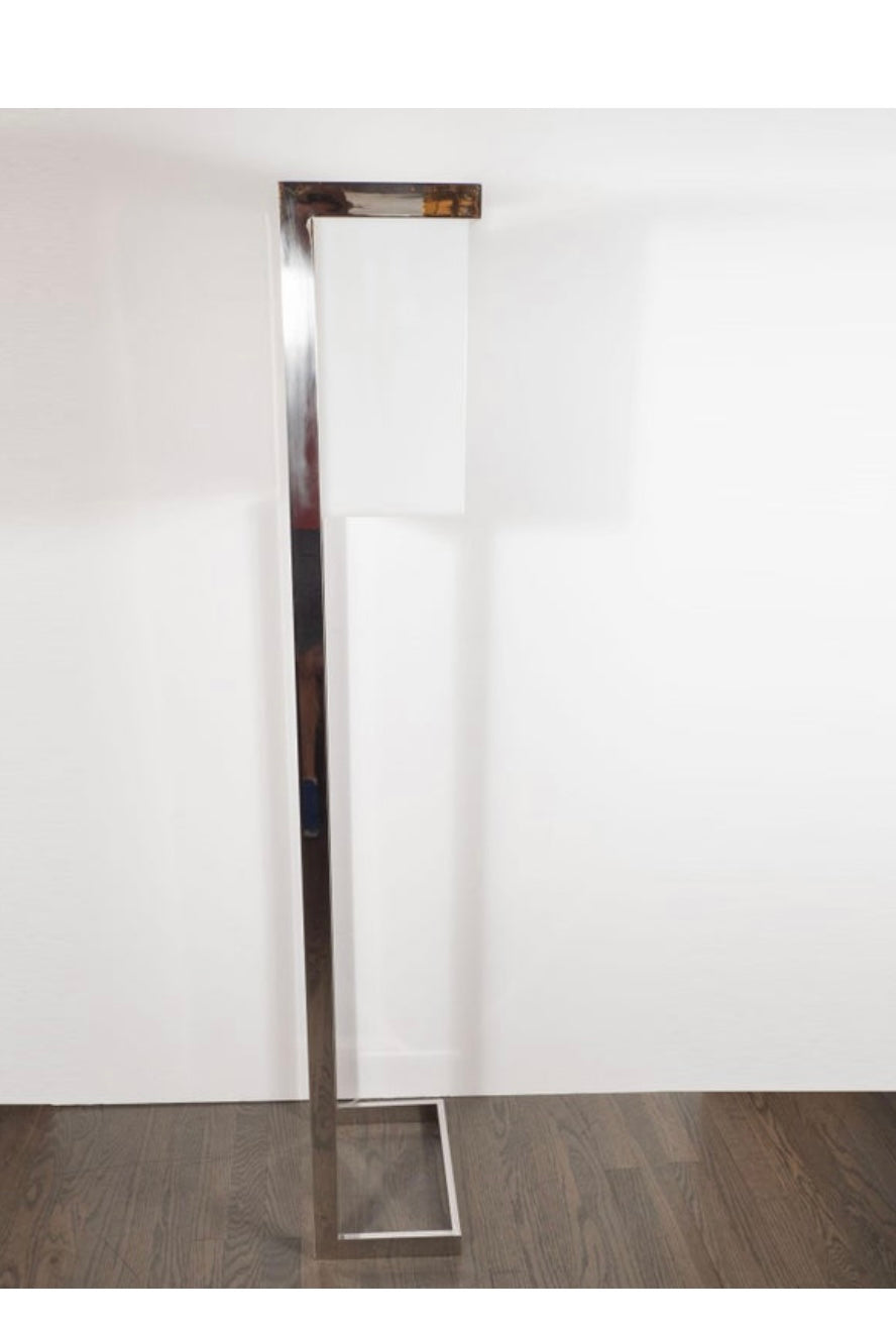 Milo Baughman Chrome Mid Century Modern Floor Lamp