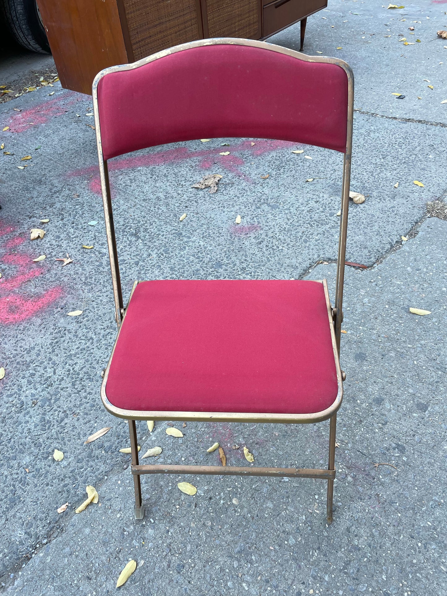 Pairs of Colorful Brass Folding Chairs