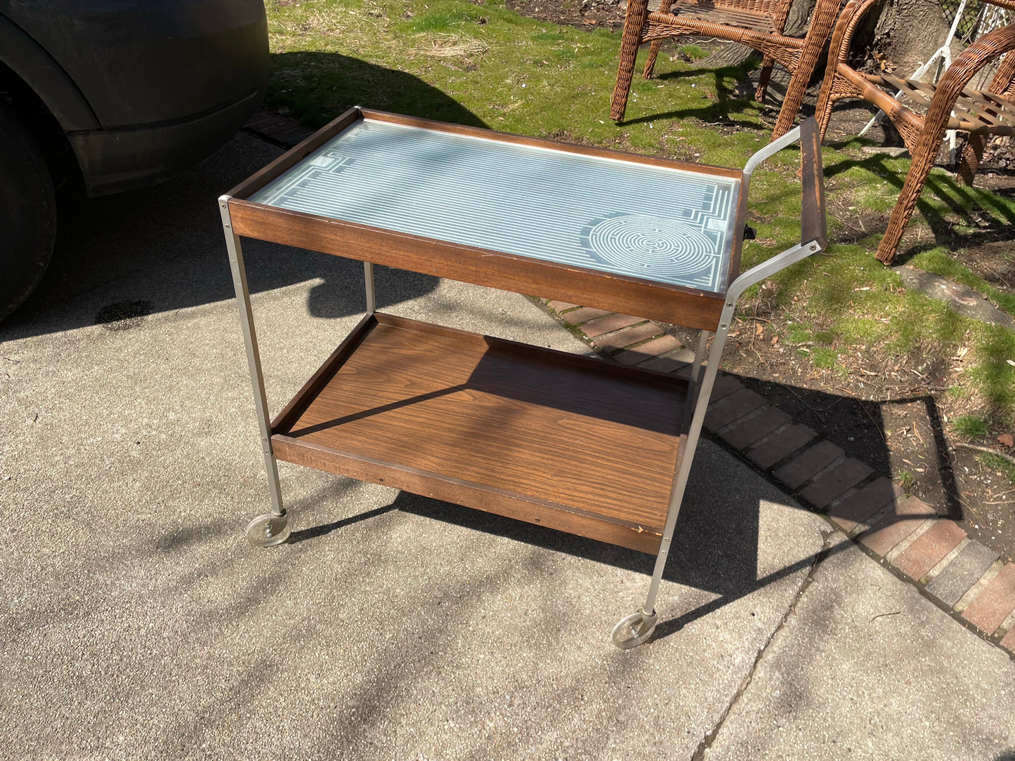 Mid Century Salton Bar Cart or Heating Tray